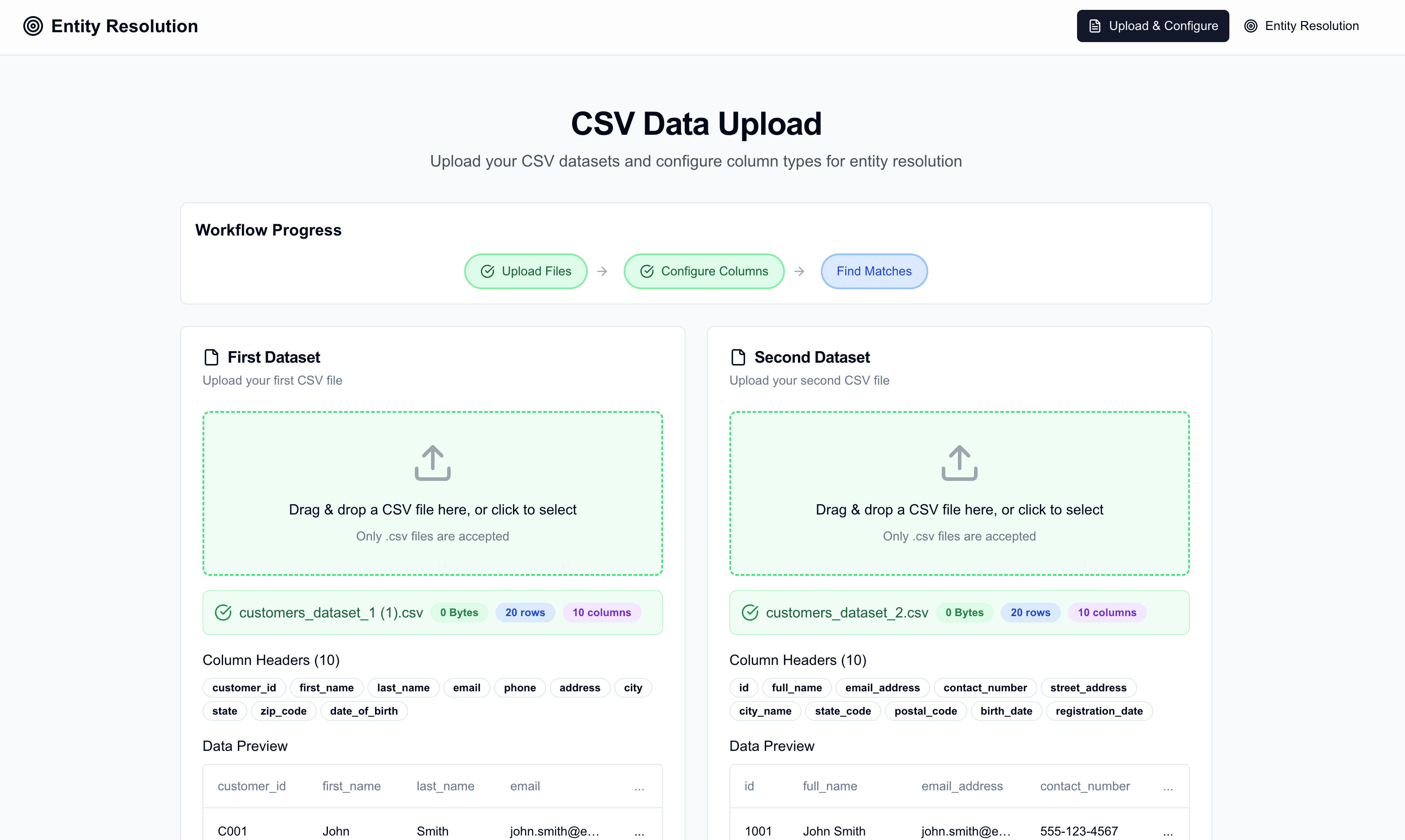Entity Resolution Platform