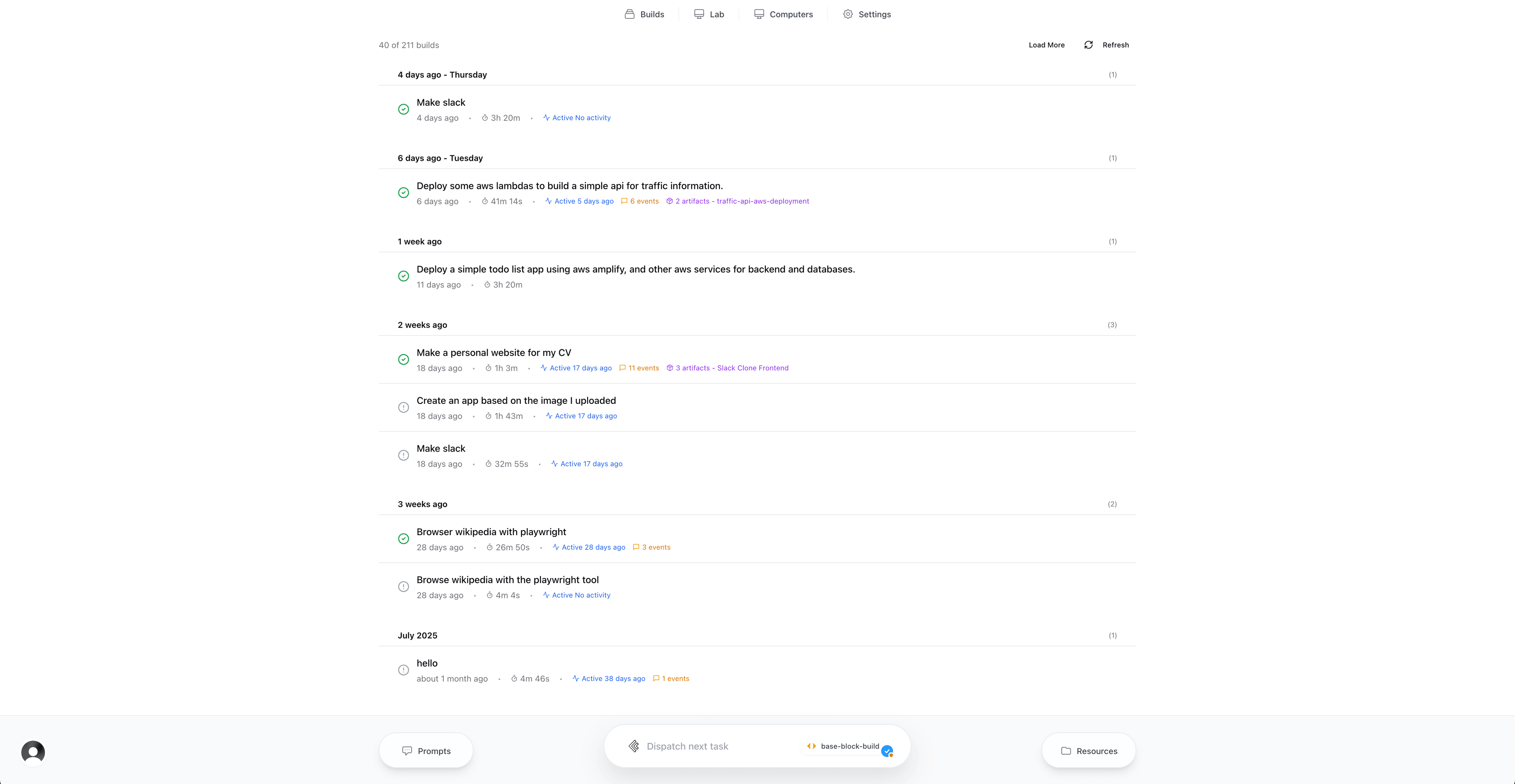 Instant Task Execution