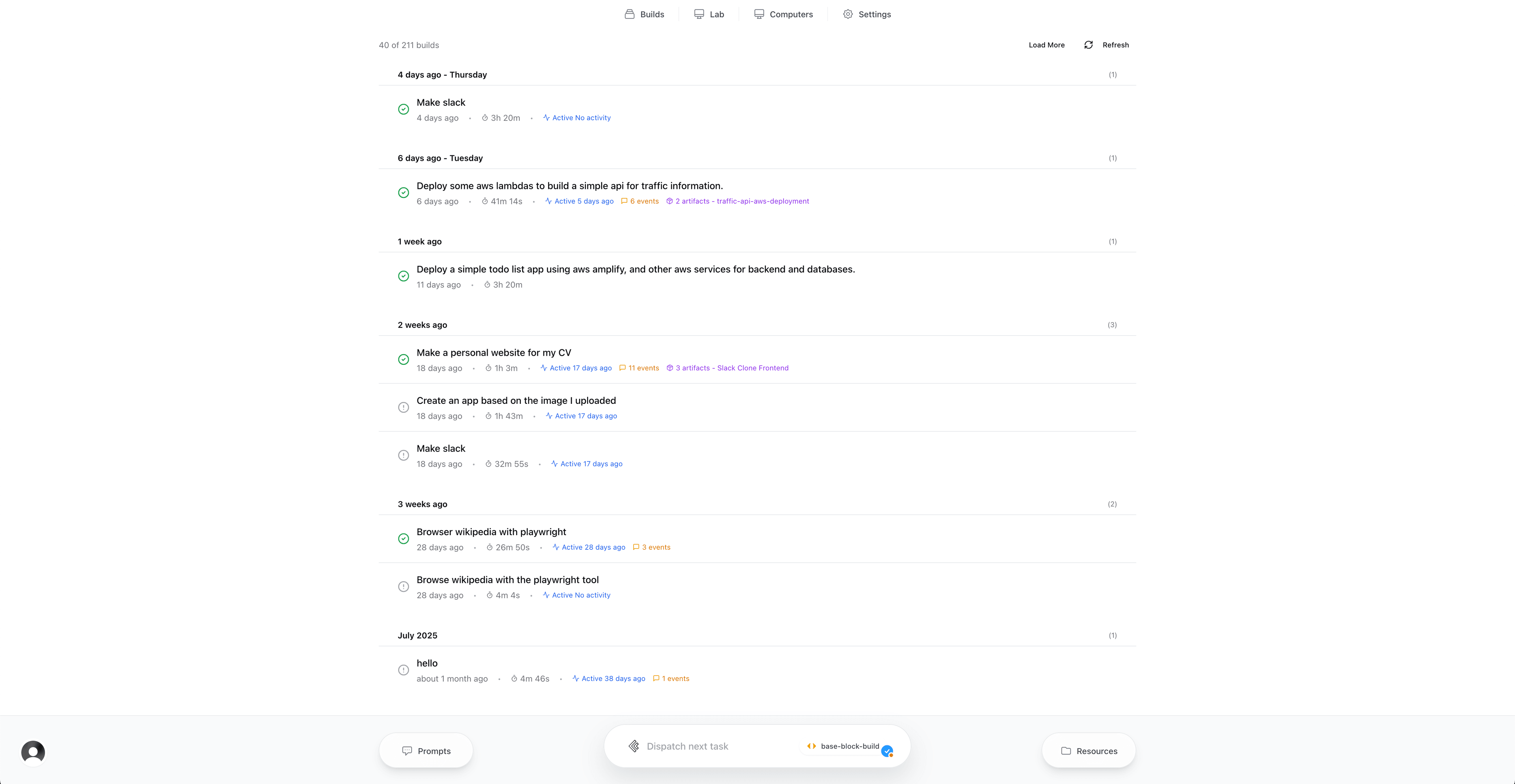 Instant Task Execution